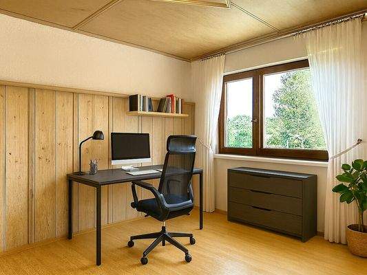 Büro virtuell möbeliert