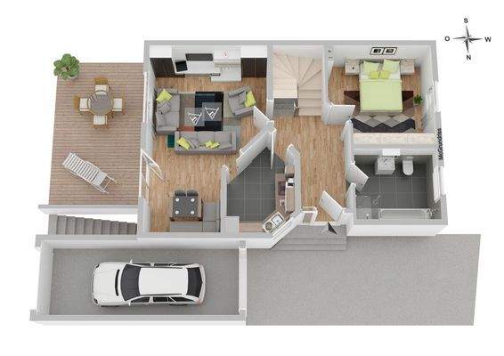 Raumaufteilung Erdgeschoss