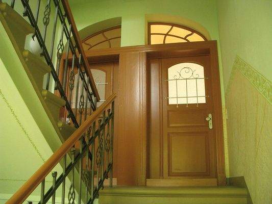 Treppenhaus mit Kunstmalerei