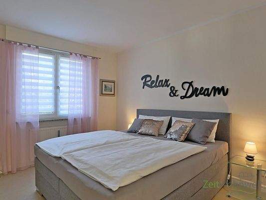 Blick ins Schlafzimmer