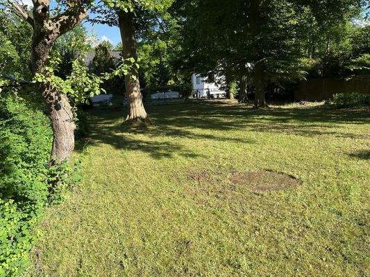 Grundstück mittig, Baufenster