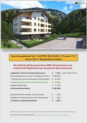 Berechnungsbeispiel BV Bad Gastein mit WBF 3-Zi ET