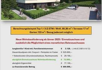 Berechnungsbeispiel BV Bad Gastein mit WBF 3-Zi ET