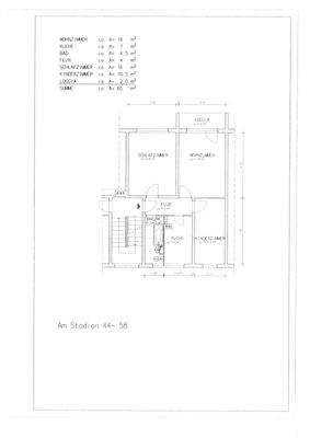 Grundriss_Am Stadion 44-58, 3-RWE, rechts, bemaßt