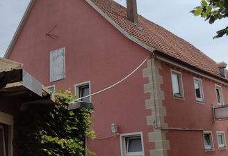 die hintere Hausansicht