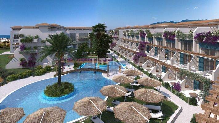 Apartments in a Seafront Complex in Girne Esentepe