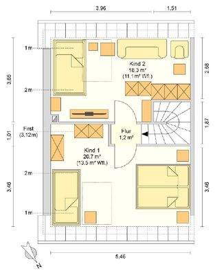 Grundriss Dachgeschoss