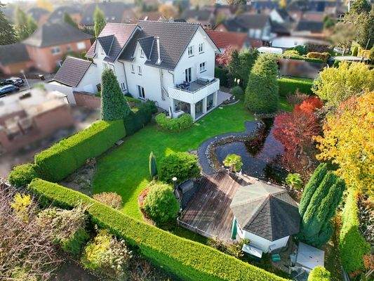 Gartenansicht aus der Luft