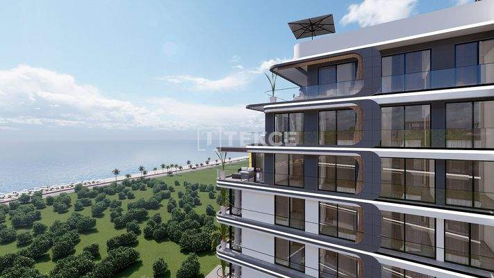 Seafront Apartments in a Complex in North Cyprus Gaziveren