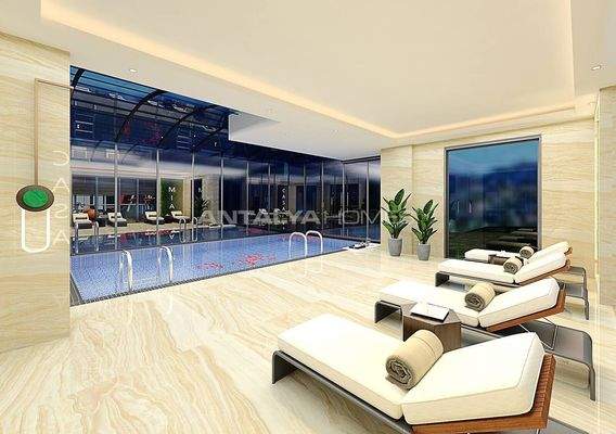 Luxe Properties in New Complex with Sea View in Alanya