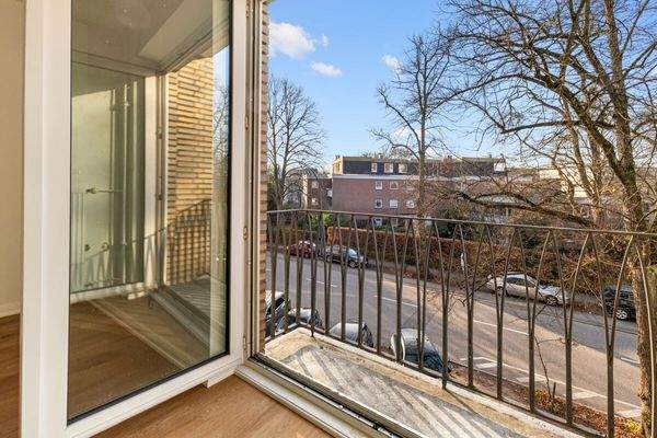 Ausblick vom französischen Balkon mit Süd-West Ausrichtung
