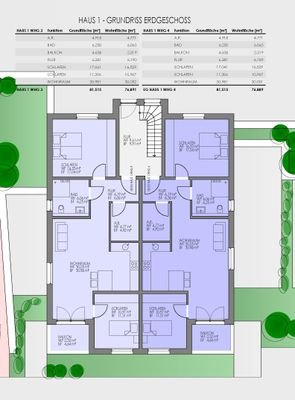 Wohnung 3 + 4 im Erdgeschoss