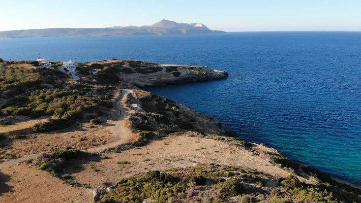 Kreta, Plaka: Erstklassiges Strandgrundstück mit Panoramablick zu verkaufen