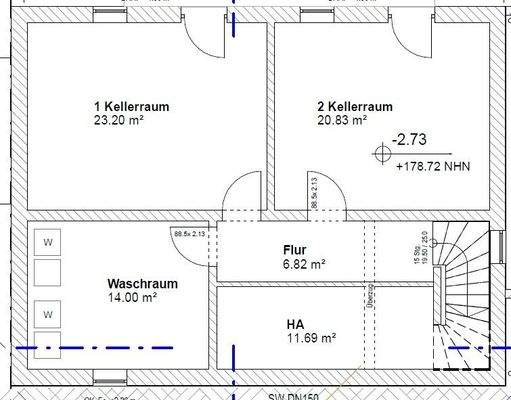 Grundriss Keller