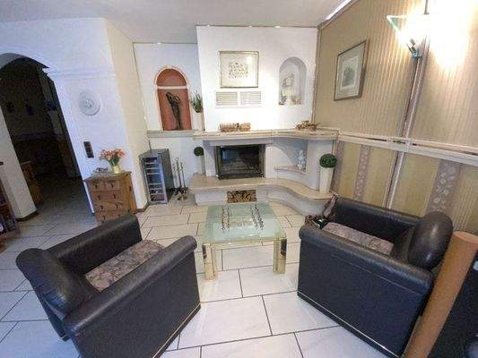 Kaminecke im Wohnzimmer