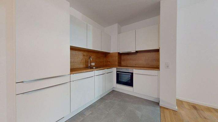 Küche mit Einbauküche