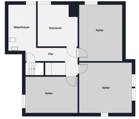 Grundrissplan ohne Maßstab KG
