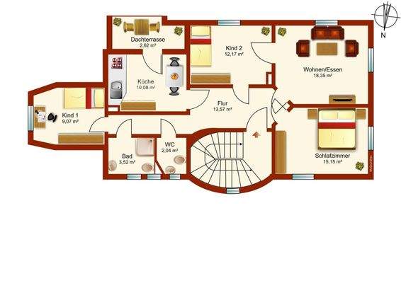 Grundriss Dachgeschoss