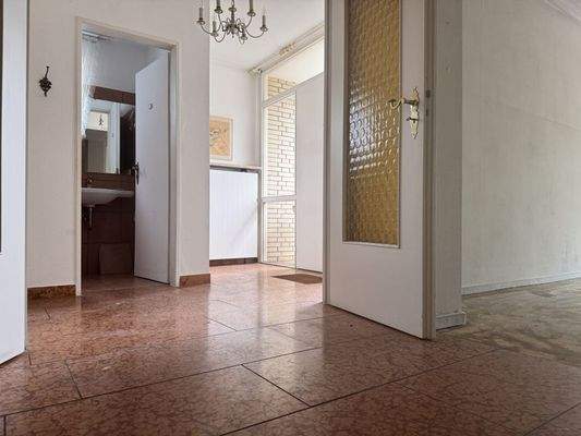 Blick auf Eingang/WC