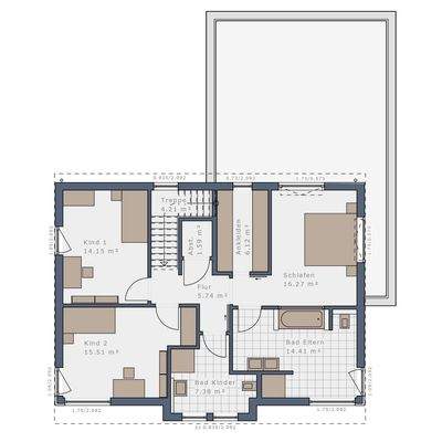 Grundriss Obergeschoss