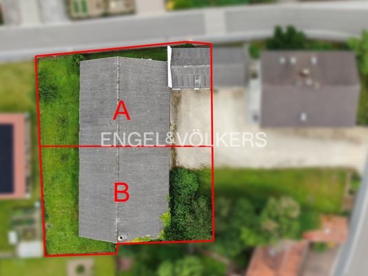 Mögliche Teilung auf ca. 500 m²