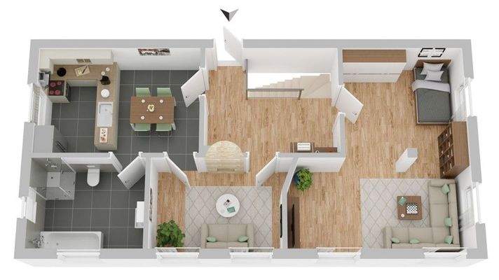 Grundriss Hauptwohnung OG