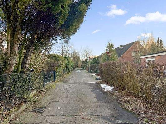 Ruhige Stichstraße mit nur drei Häusern