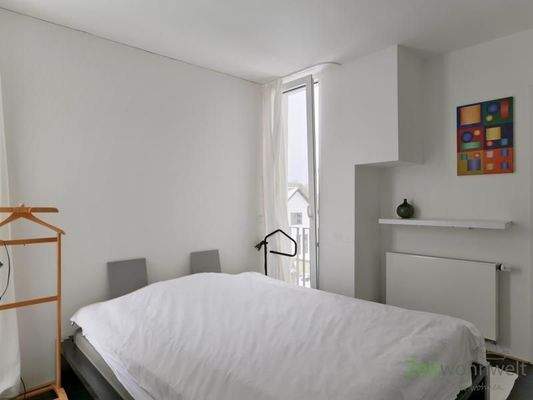 Blick ins Schlafzimmer