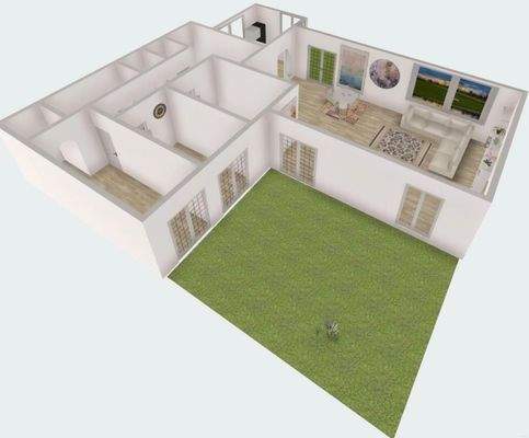 Draufsicht vom Atrium Garten