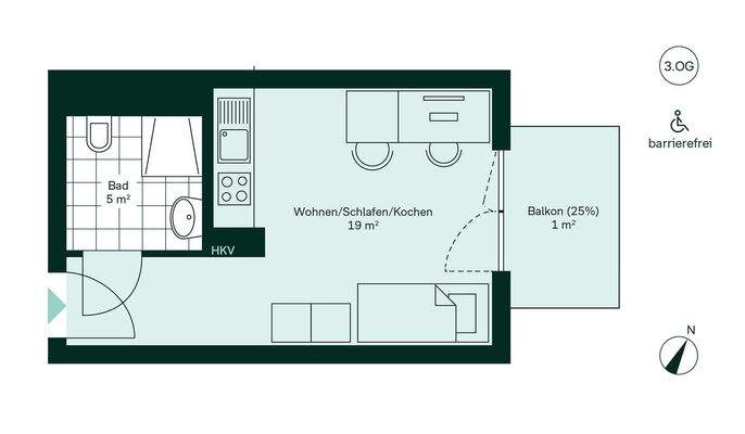 Barrierefreier und komfortabler Grundriss