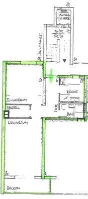 Grundriss Treppenhaus-Wohnungen