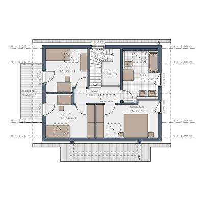 Grundriss Obergeschoss