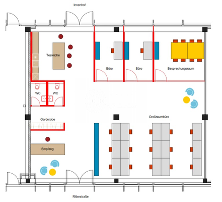 Mustergrundriss EG - ca. 241 m