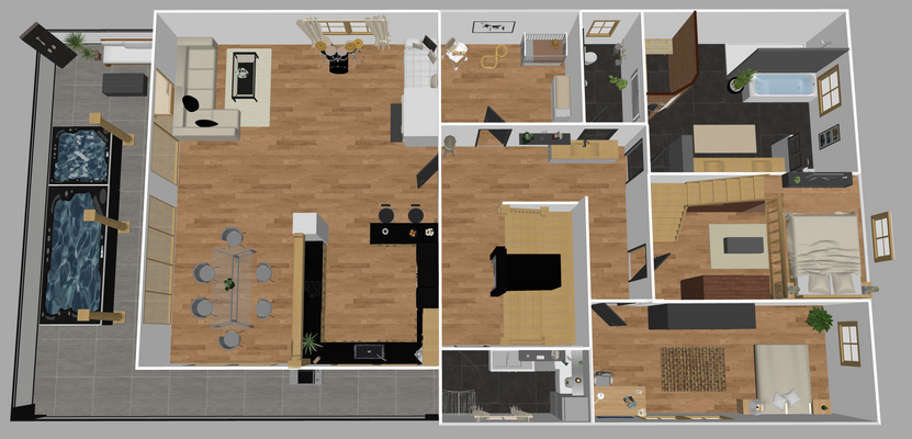 3D Grundriss OG Foto