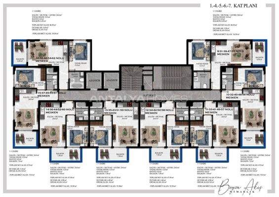 Apartments in a Luxury Complex Near Beach in Avsallar Alanya