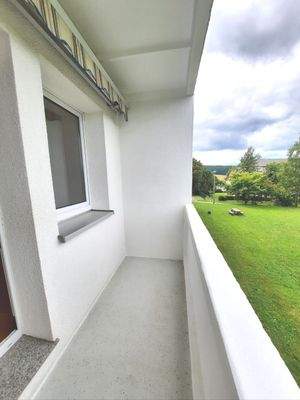 Balkon mit grüner Aussicht