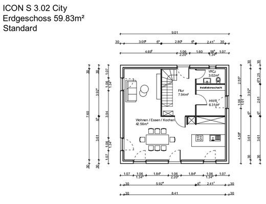 ICON S 3.02 City - Grundriss EG 