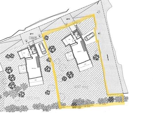 Grundriss mit Garten