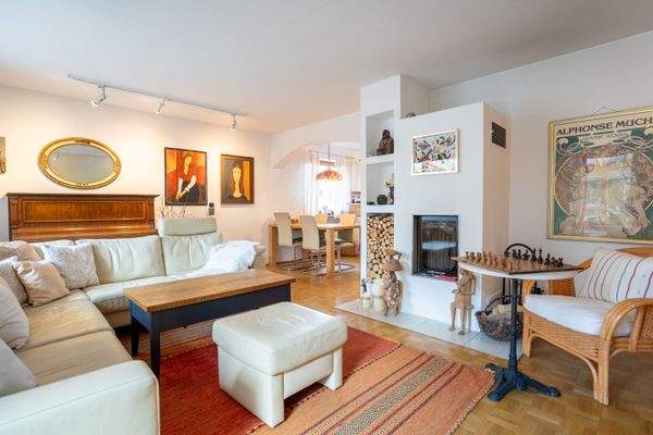 Wohnzimmer mit Kaminofen