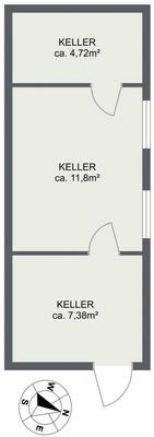 Grundriss Skizze - Keller