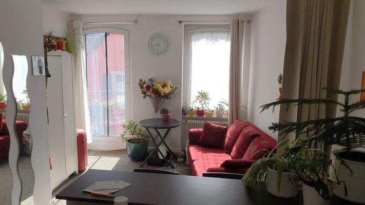 Blick Theke zur Dachterrasse