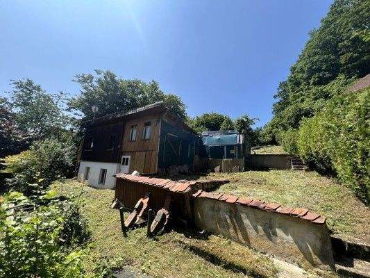 Ansicht mit Bebauung (Abriss)