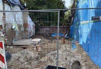 Blick auf die Baulücke