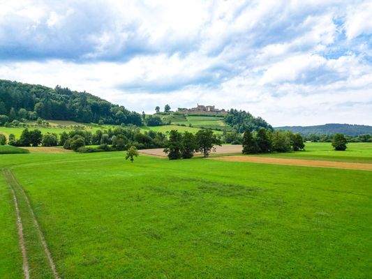 Wiesengrundstücks mit Ausblick