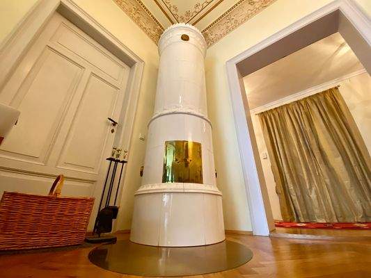 Kaminofen im Obergeschoss