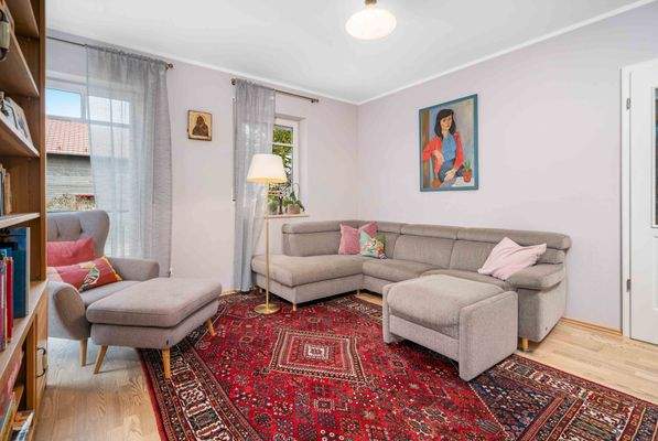 Wohnbereich mit Ofen – ideal zum Entspannen