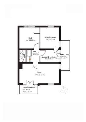 Grundriss Obergeschoss