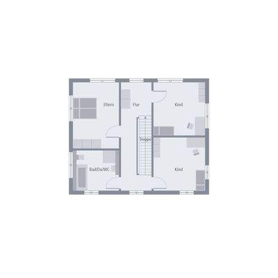 Obergeschoos Grundriss ( Muster) 