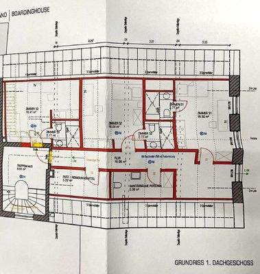 Grundriss 1. Dachgeschoss (genehmigt/nicht ausgebaut)