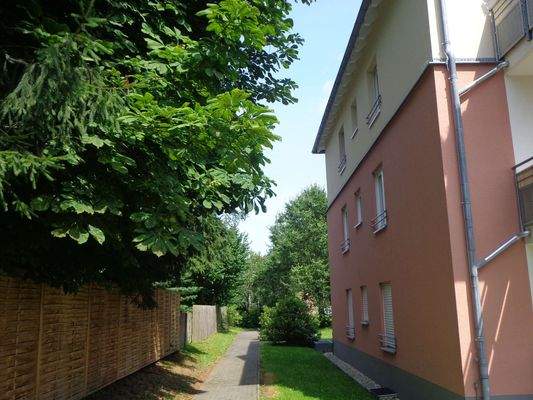 Rückseite der Wohnanlage